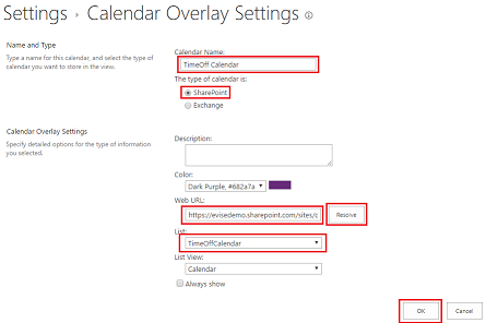 Calendar overlay - Step3