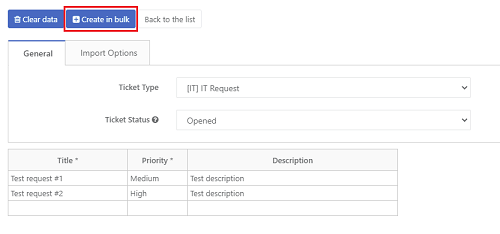 Ticket import