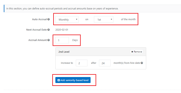 Auto-accrual